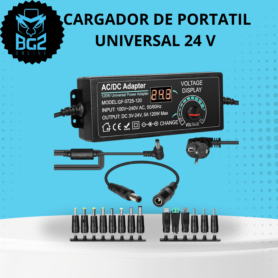 CARGADOR DE PORTATIL UNIVERSAL 24V